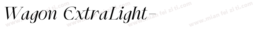 Wagon ExtraLight字体转换